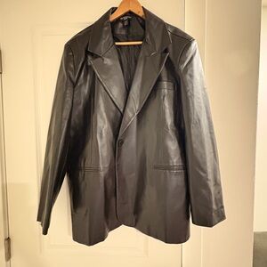 PrettyLittleThing Black Faux Leather Jacket
